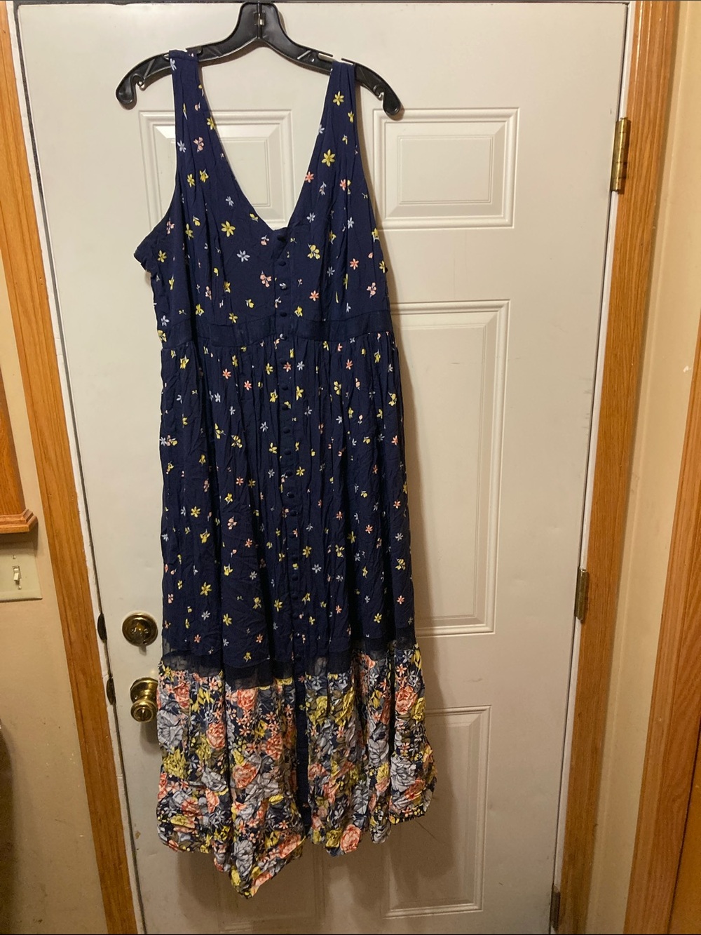Torrid ' Navy Floral Tiered Sundress 3